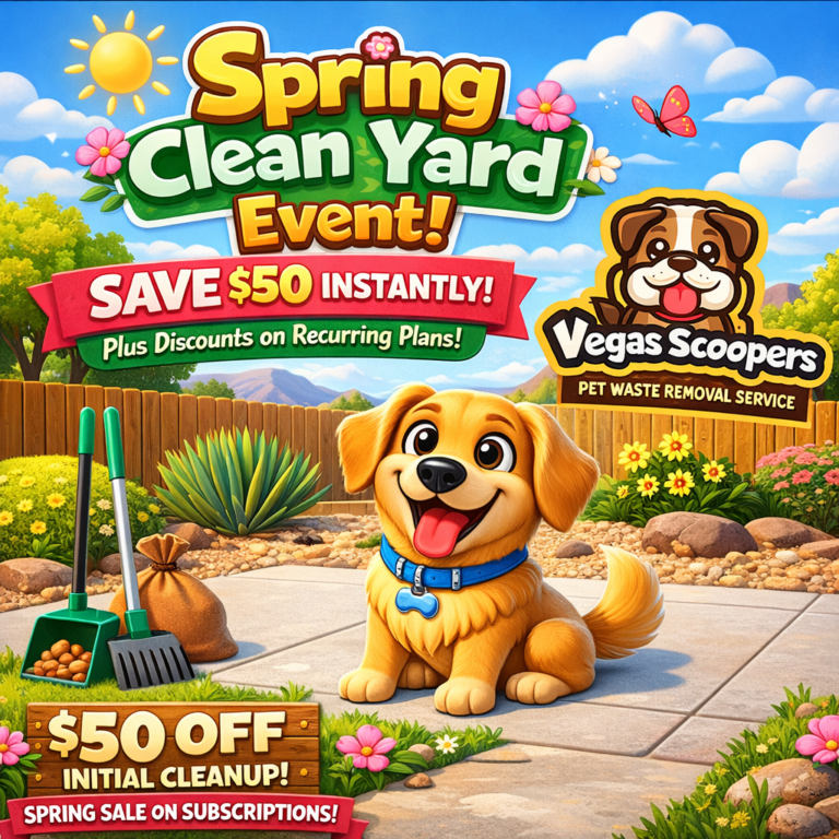 Vegas Scoopers - Pooper Scooper Service Spring Promotion.